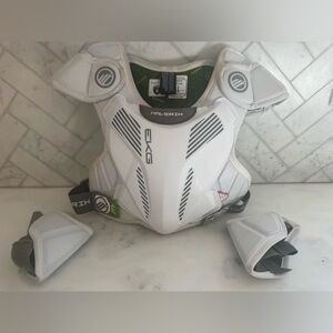 Maverik EKG White Lacrosse Chest Protector Mens Small